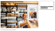 Beispielansicht des Hinweisschildes zur Ansicht in der Bäckerei