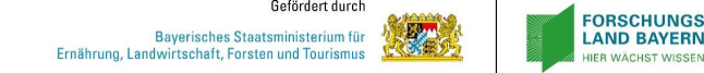 Staatswappen StMELF und Logo Forschungsland Bayern