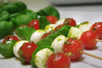 Mediterrane Kost - Tomaten und Mozzarella